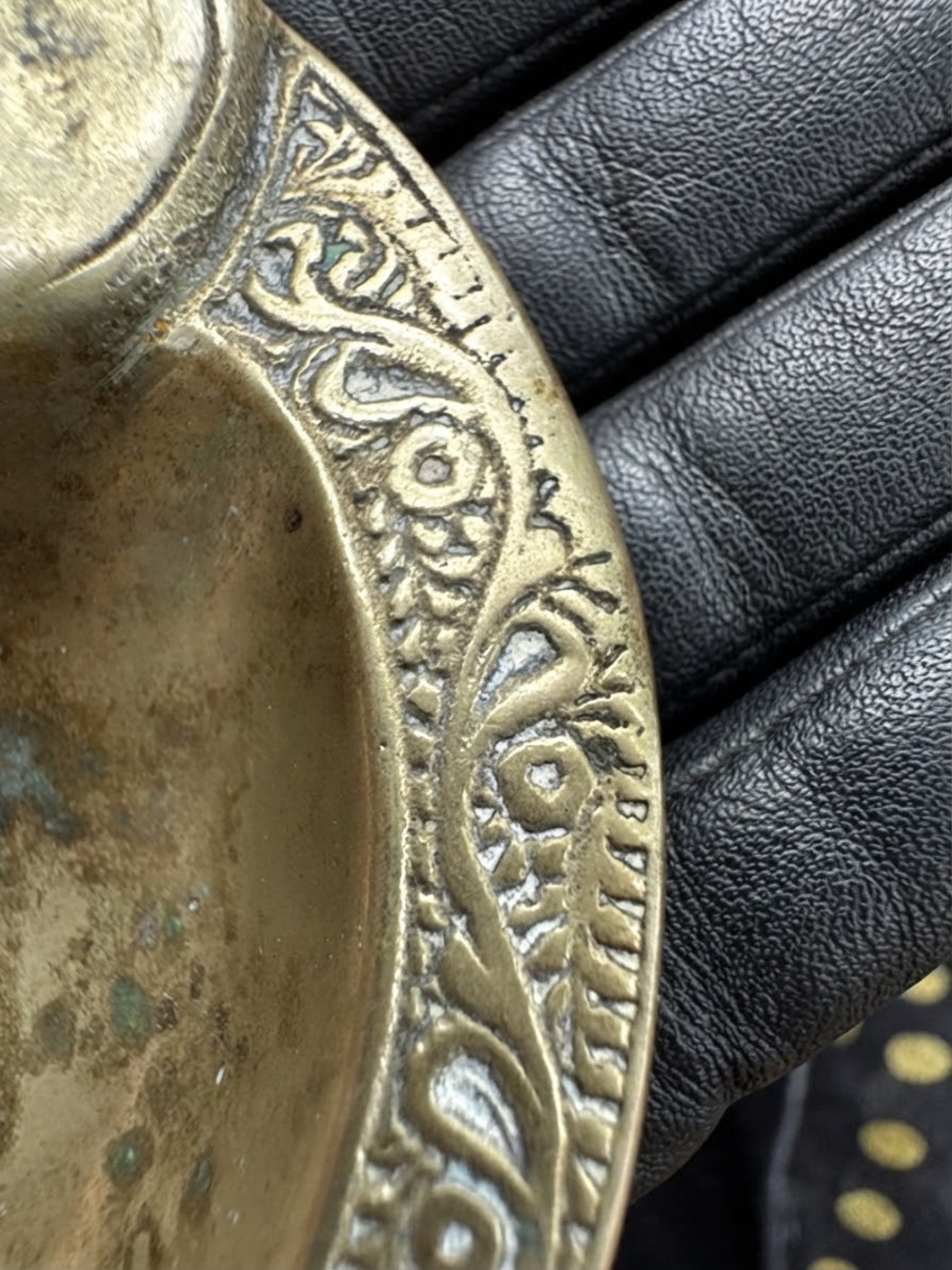 Vintage Antique Gold-Bronze Metal Dual Horse Head Equestrian Catchall & Ashtray - Picture 3 of 6